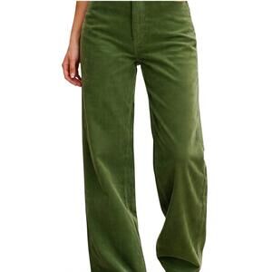 NEW BUTTERMELON corduroy fabric with pockets detailed pants in lime